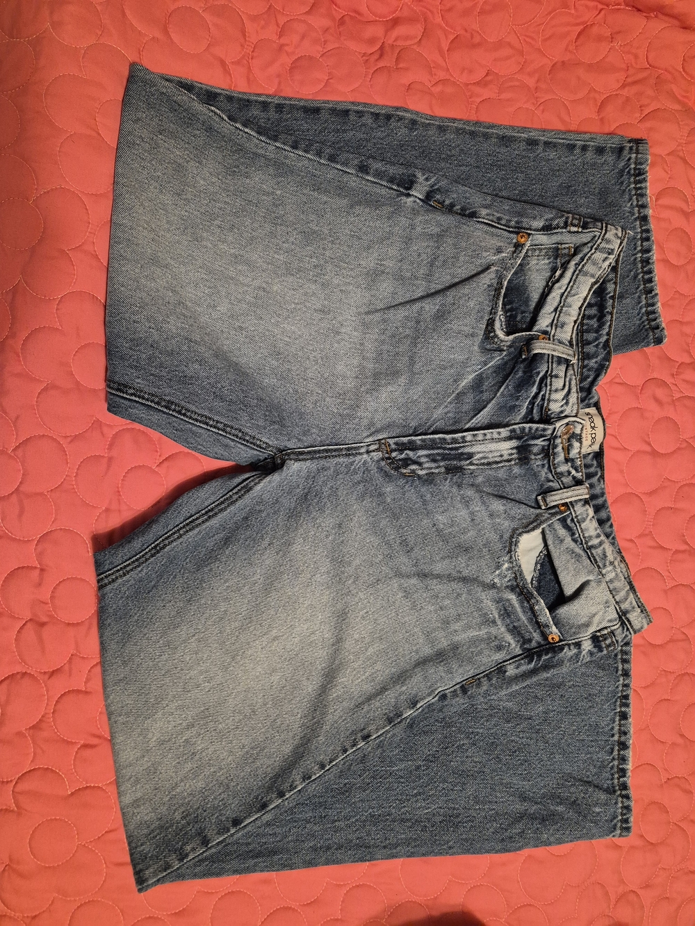 Sneak Peek Two-Tone Blue Wide Leg Jeans. Vintage